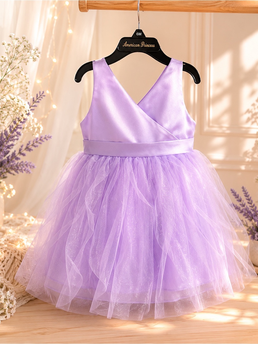 American Princess Burgundy and Ivory Pearl-Trim Dress